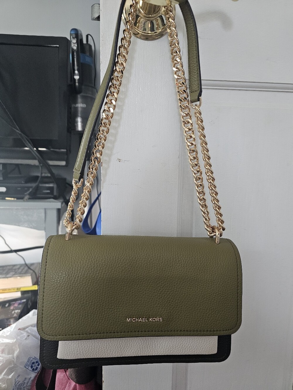 Michael Kors Clair Pistachio Multi Crossbody Bag - Picture 6 of 7